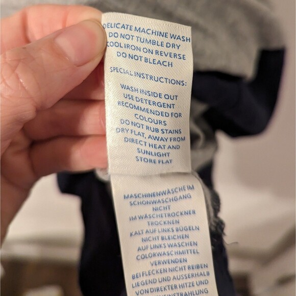 Boden US 2 Solid Grey Short Sleeve Dress Navy Casual - Picture 6 of 12